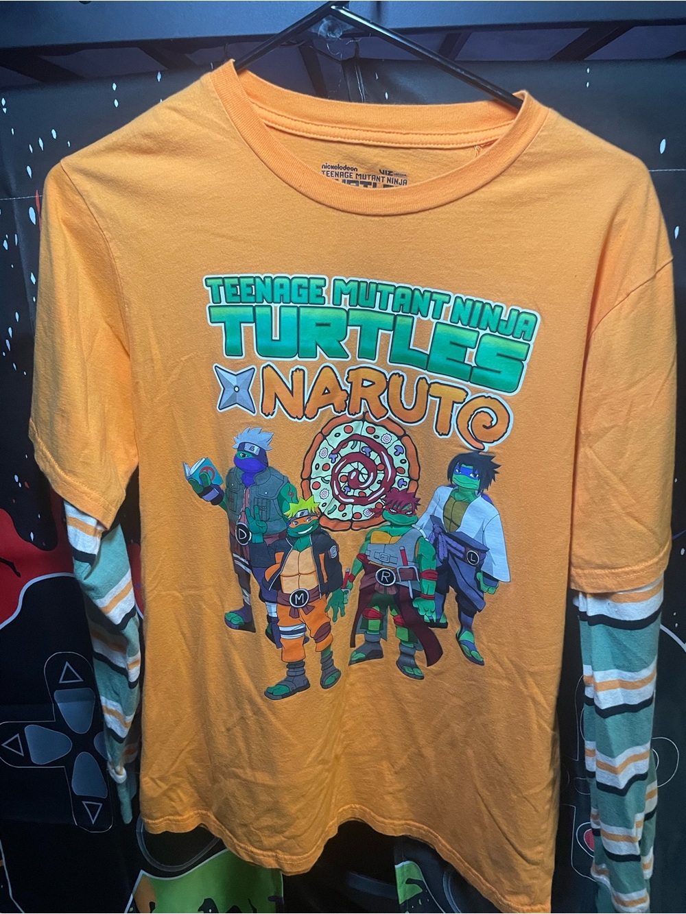 Teenage Mutant Ninja Turtles x Naruto Orange Long Sleeve Tee